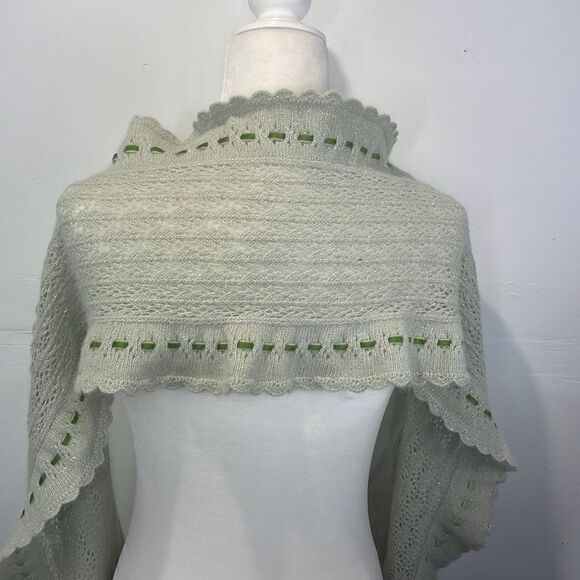 Anne Klein scarf Angora blend light green - Picture 4 of 8